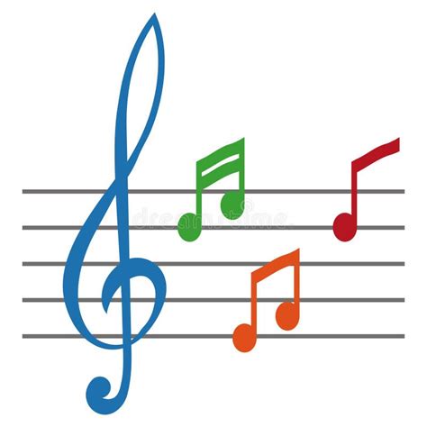 Simple Musical Note Symbol, Treble Clef Concept, Music Notes with ...