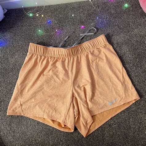 Orange Nike shorts women's medium ~4in inseam Worn... - Depop