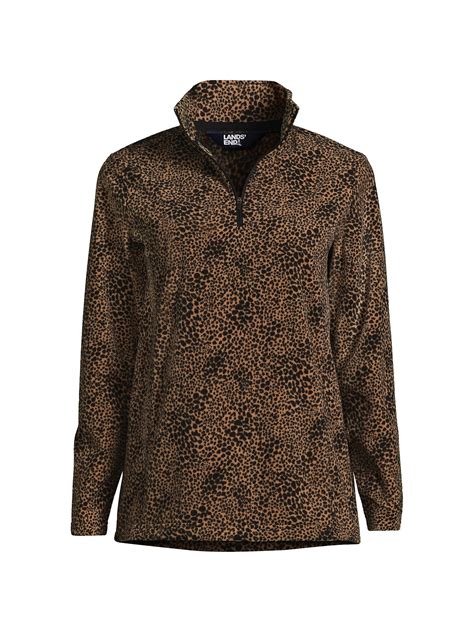 Lands' End Women's Fleece Quarter Zip Pullover - Walmart.com