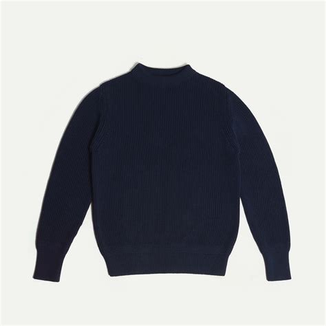 The seaman’s sweater made in France by Bleu de Chauffe - Navy Blue