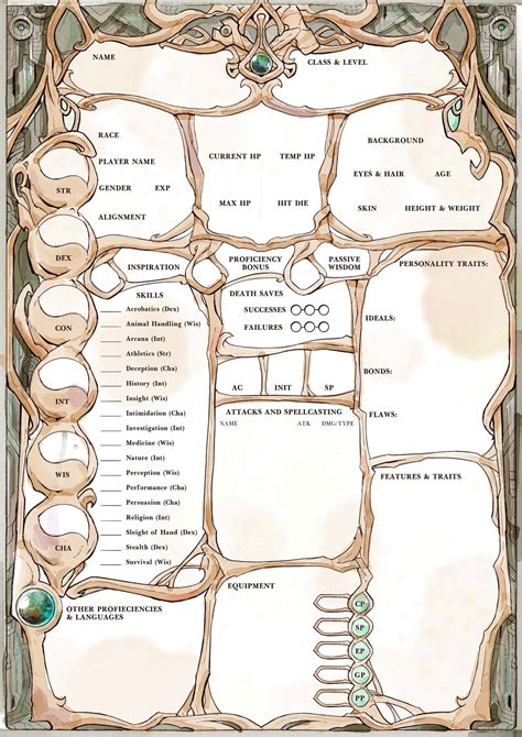 Tinkering Artificer - DnD 5e Artificer Character Sheet | Dnd character ...