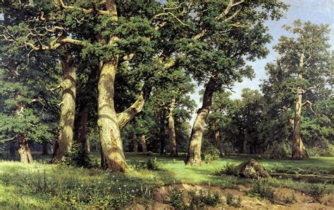 Описание картины Шишкина Дубовая роща, 1887