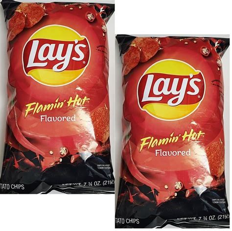 Frito Lay, Lay's Flamin' Hot Potato Chips, 7.75oz Bag (Pack of 2) | eBay