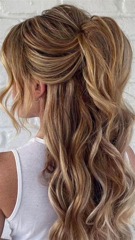 29 quick and easy half ponytail hairstyles for straight and curly hair ...
