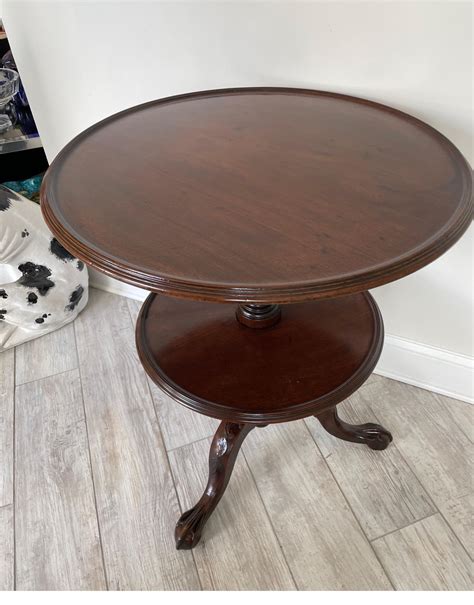 Antique Two-Tiered Lazy Susan Table For Sale at 1stDibs | antique lazy ...