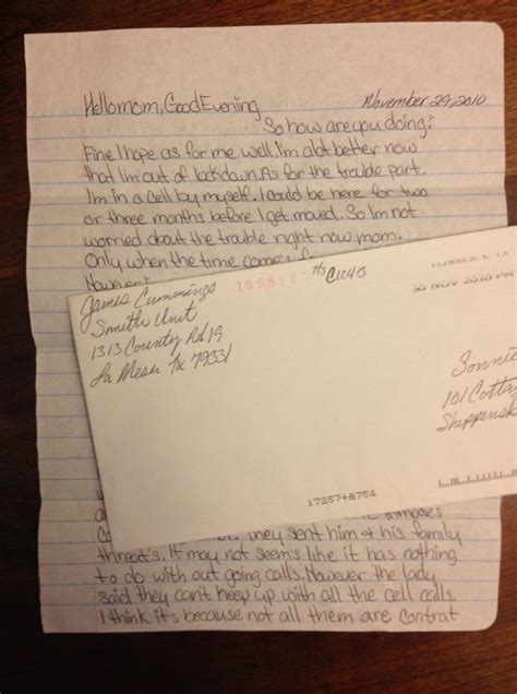 Writing A Letter To Someone In Jail Examples - Resignation Letter Sample