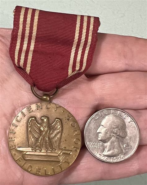 Vintage WWII Army Efficiency Honor Fidelity For GOOD CONDUCT Medal with ...