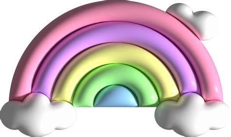 3D rainbow in pastel candy colors. 3d rainbows in candy pastel color ...