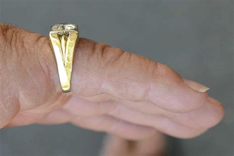 Men's Art Deco 4.25 Carat Diamond Ring Solitaire Pinky Ring Square ...