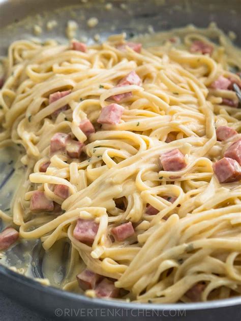 Creamy Ham and Cheese Pasta | Recipe | Ham and cheese pasta, Pasta side ...