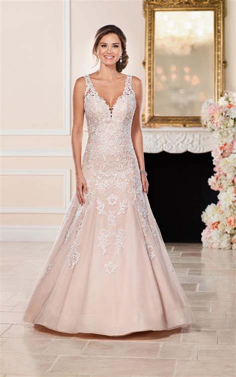 Modern A-Line with Illusion Keyhole Back | Stella York Wedding Dresses