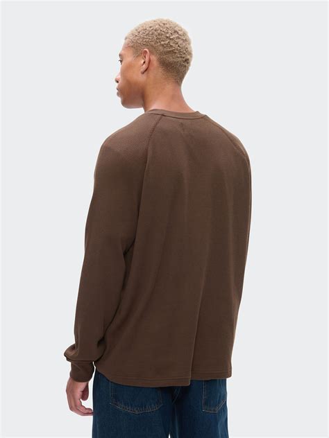 Waffle-Knit Raglan T-Shirt | Gap