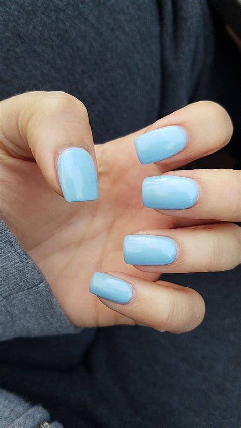 Baby Blue Nails Simple at Lula Hurst blog