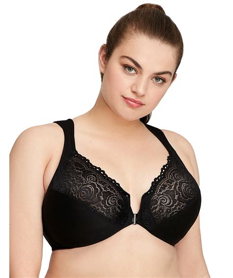 Glamorise Women's Plus Size Wonderwire Front-Closure Bra Underwire ...