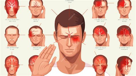 Headache Types and Areas Infographic Diagram | Premium AI-generated vector