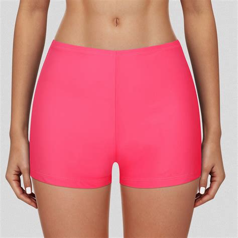 Hauaitttt Women High Waisted Swim Shorts Athletic Yoga Pants Womens ...