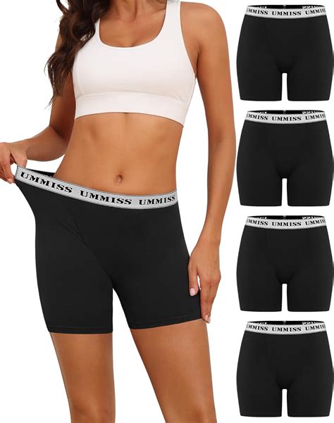 UMMISS Womens Boxer Briefs Underwear Boy Shorts Underwear Cotton Soft ...