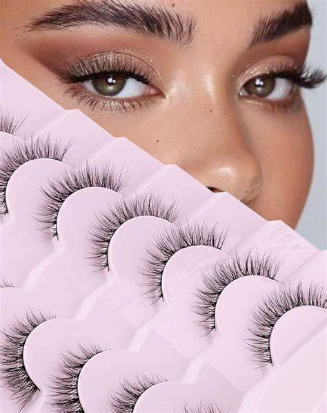 Amazon.com: Onlyall Natural Lashes Wispy Lashes Natural Look False ...