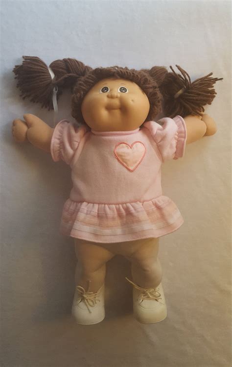 Vintage Cabbage Patch Doll With Original Box & Papers, Girl With Dark ...