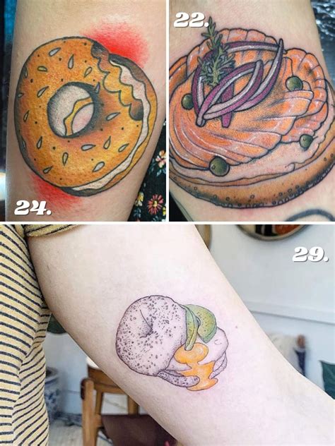 Bagel Tattoo Ideas for Food Lovers - Tattoo Glee