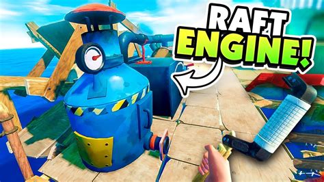 BUILDING AN ENGINE POWERED RAFT in NEW Raft Update! - YouTube