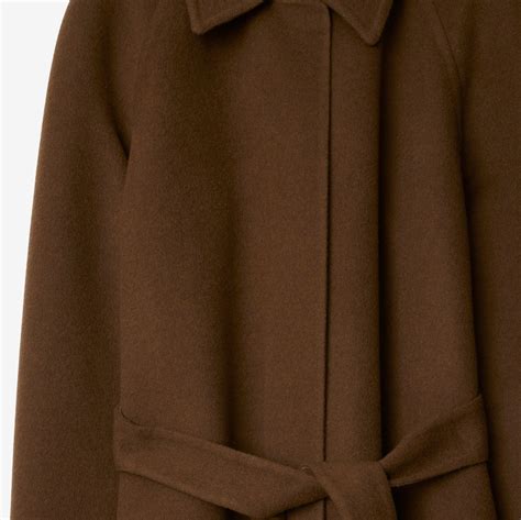 Wool Cashmere Wrap Coat in Tor/canvas - Women, Silk | Burberry® Official