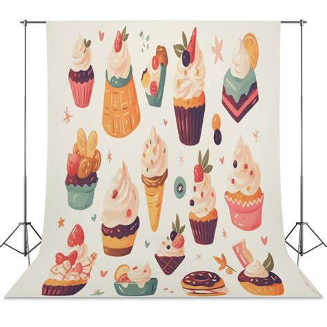 Cartoon Cake Backdrops for Photography Kids Adult Photo Booth Video ...