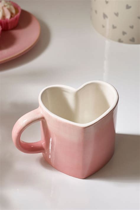 Buy Pink Heart Shaped Mug from the Next UK online shop