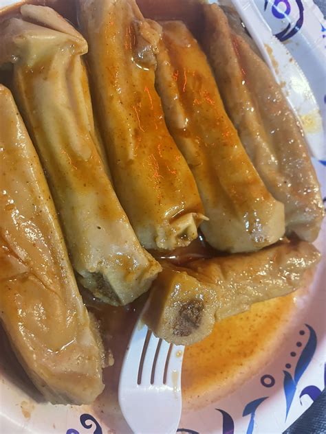 Hormel canned tamales. Far from the best and close to the worst tamales ...