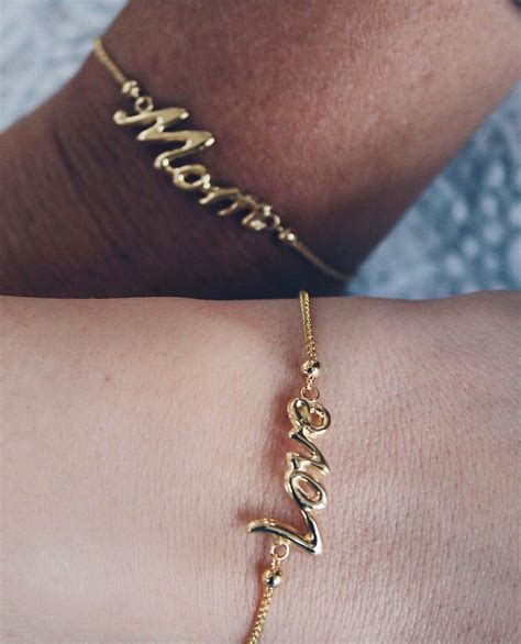 Mother Daughter bracelets 💗 These 14KYG Mom & Love Friendship bracelets ...