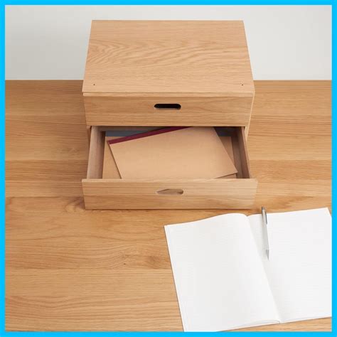 Muji Stucking chest oak half drawer 2-drawers W37 x D28 x H18.5cm Japan ...