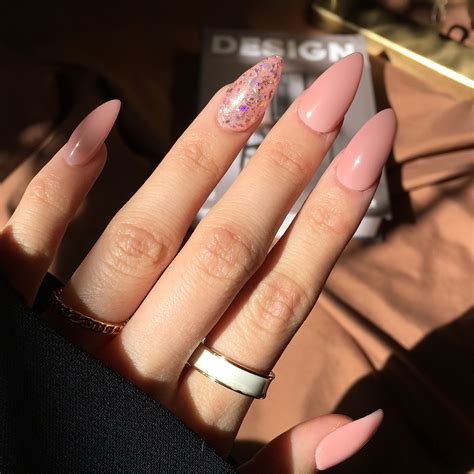 Light Pink Glitter Acrylic Nails at Jessica Bullard blog