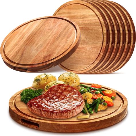 Amazon.com: Nitial 6 Pack 15" Round X Large Thicken Round Wood Cutting ...