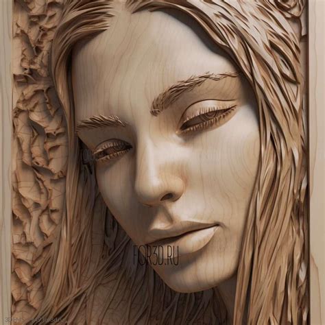 Megan Denise Fox 2 | 3d stl model for CNC