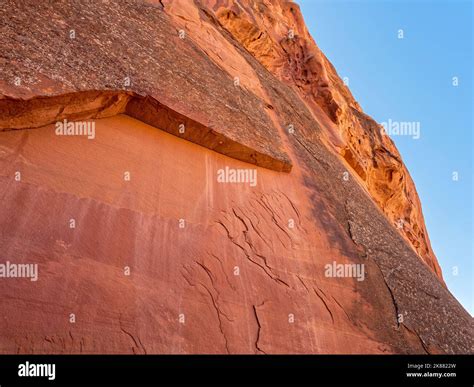 The dramatic flat canyon walls near Long Canyon along Burr Trail Road ...