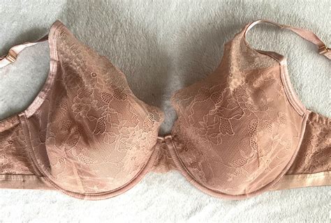 Soma LIGHTEST LIFT Pink Lace Plunge Bra Size 38DDD - Gem