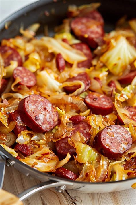 Kielbasa and Cabbage Skillet - Insanely Good