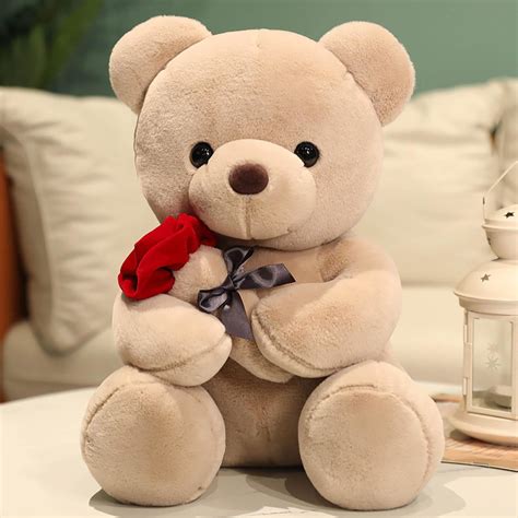 9.1" Large Teddy Bear with Rose Valentines Day Stuffed Animals, Plush ...