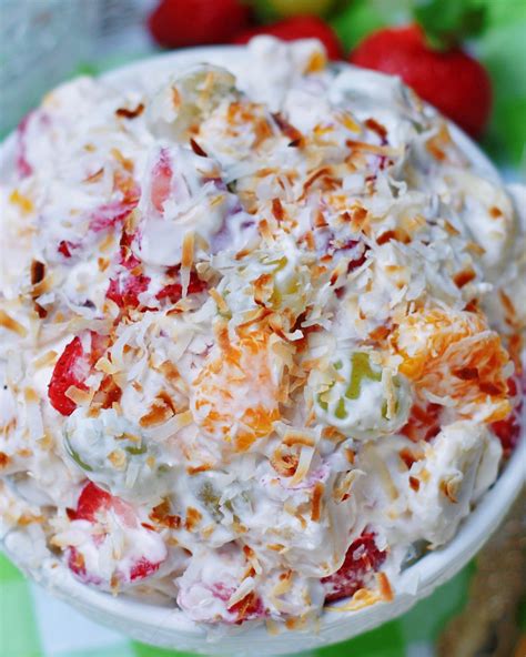 Ambrosia Fruit Salad with Whipped Cream Dressing - southern discourse