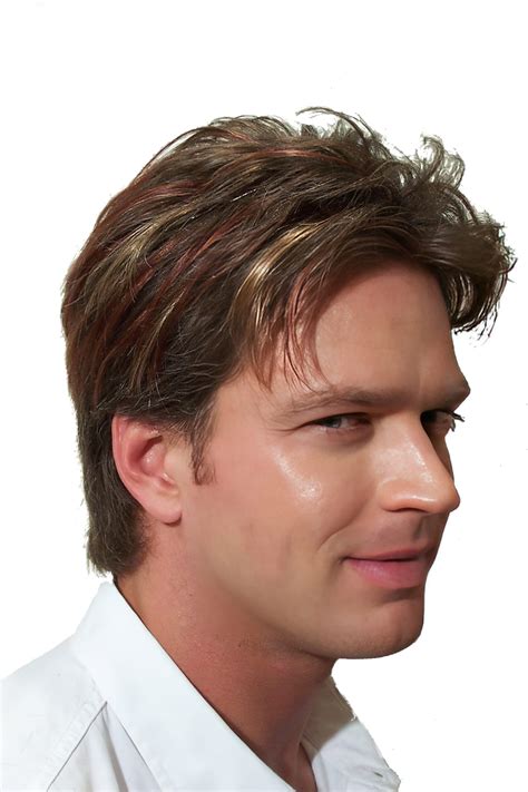 HE038 - Male Men Guys Highlights Only Hair Extensions Before & After ...