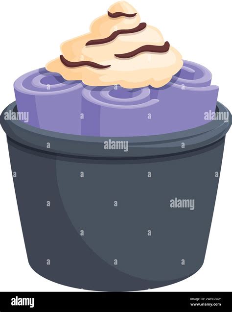 Gourmet ice cream icon cartoon vector. Roll fried food. Asian candy Stock Vector Image & Art - Alamy
