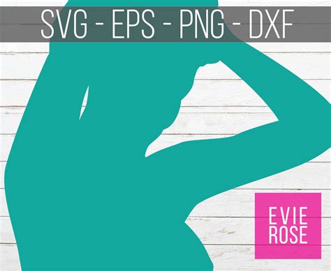Pinup Girl Silhouette SVG File Set Sexy Model Bent Over in | Etsy