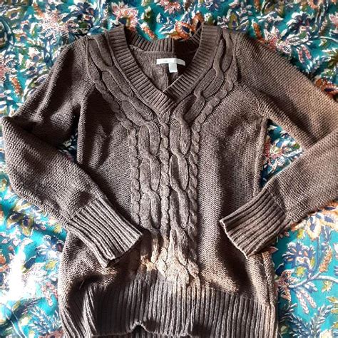 Old navy fall chocolate brown sweater size small... - Depop