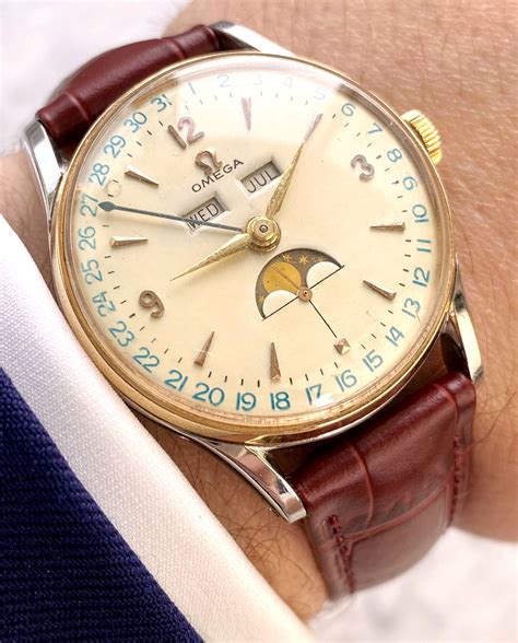 Serviced Omega Cosmic Triple Calendar Datora Moonphase 2471 Vintage ...