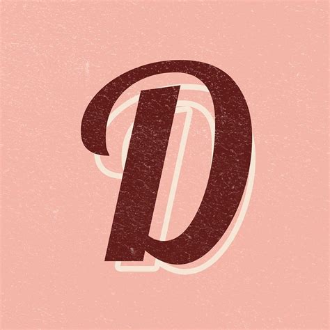 Download free psd image of alphabet letter d vintage handwriting cursive font psd by jingpixar ...