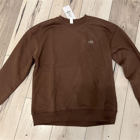 Brown Alo Yoga Crewneck Women's Sweatshirt (Medium)... | Depop
