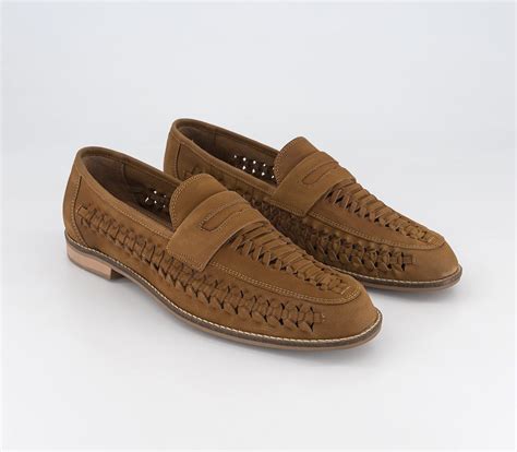 OFFICE Chiswick 2 Woven Saddle Shoes Tan Nubuck - Men's Casual Shoes