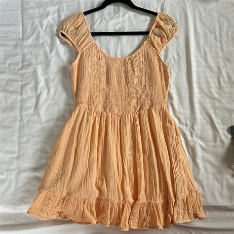 American Eagle orange sundress Size: M | Depop
