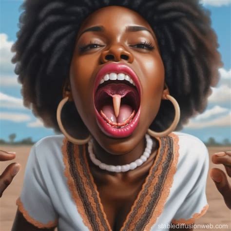 Black Woman Holding Small Person | Stable Diffusion Online