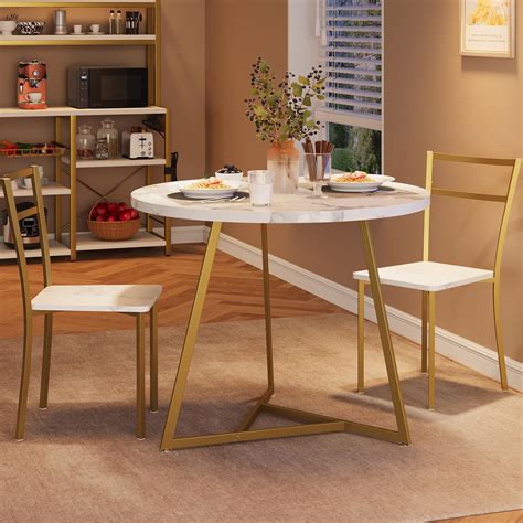 Amazon.com - IDEALHOUSE Round Kitchen Table Set for 2, Dining Table and ...